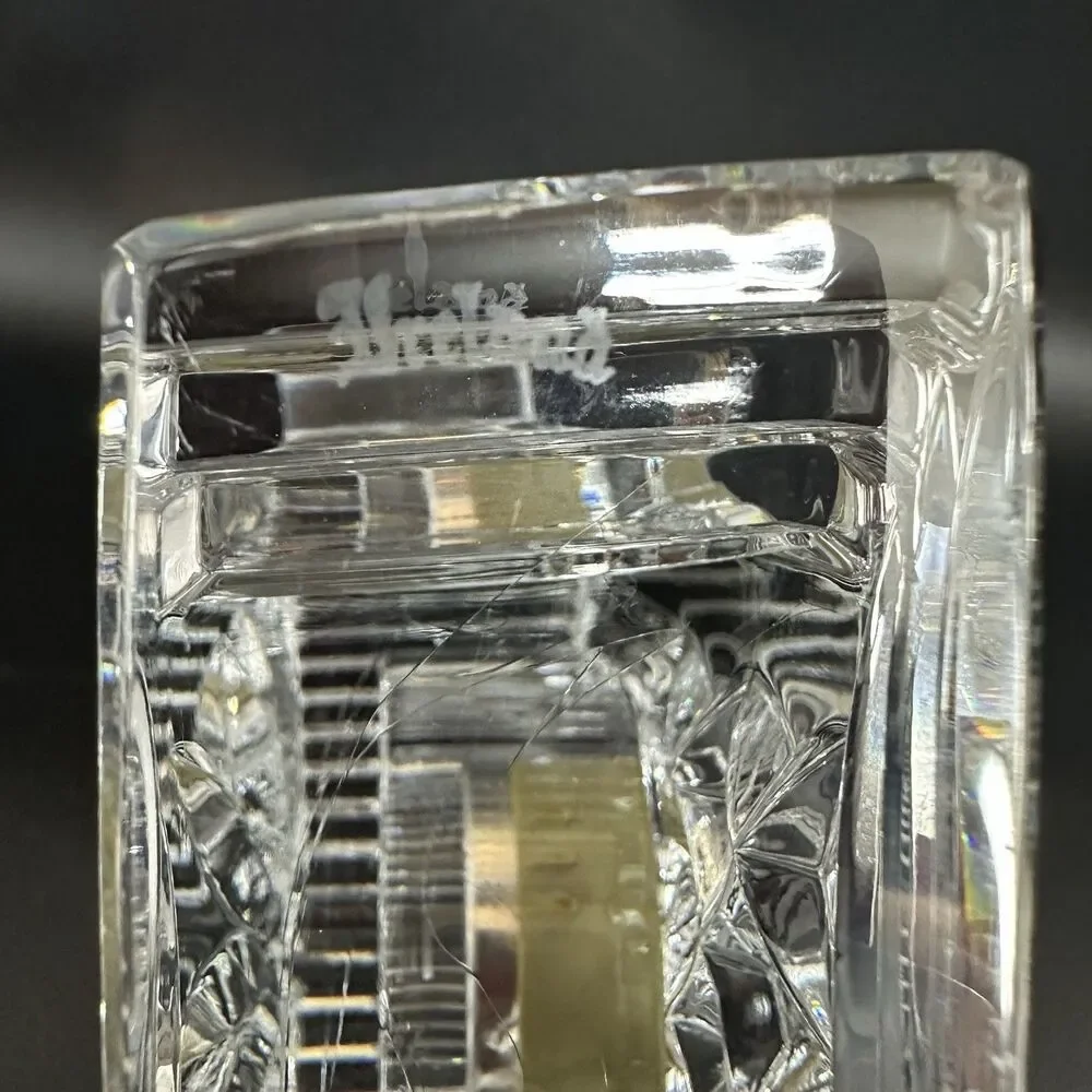 Waterford Crystal Lismore Carriage Clock Quartz Mantel Desk Tabletop Vintage